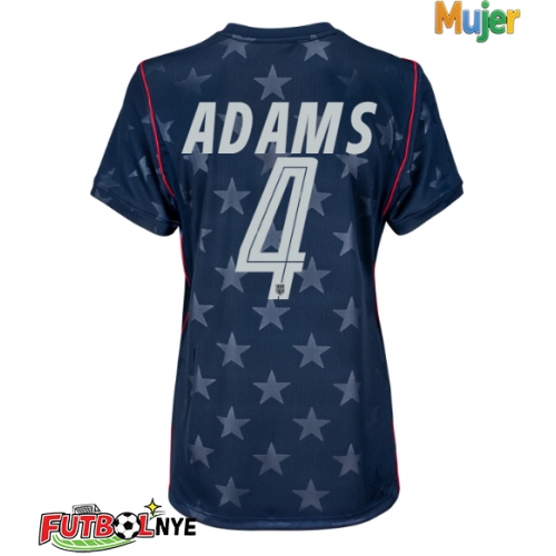 Camiseta Estados Unidos Tyler Adams #4 Visitante Equipación para mujer Mundial 2026 manga corta